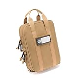 CLTAC Small Soft Pistol Case Compact Tactical Modular Handgun Pack for Firearm Gun Shooting Hunting w/Holster and Mag Holder (Tan-w/2holsters)