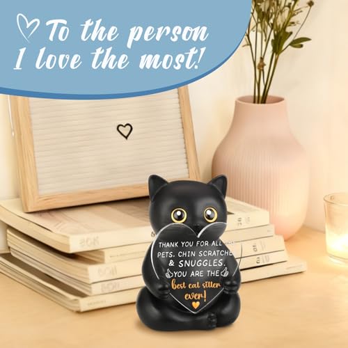 VYNWPDFLI Thank You Gift for Cat Sitter with Appreciation Message, Pet Sitter Appreciation Present, Long Term Cat Sitter Farewell Gift, Heartfelt Resin Keepsake for Pet Caregivers, LSS28 by VYNWPDFLI - Image 7
