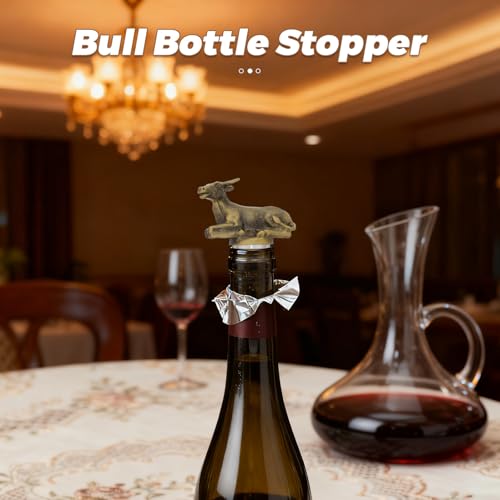 Tapón reutilizable de botella hermético con forma de búfalo para conservar vino 4