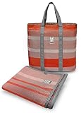 CGEAR RV Comfort Mat – Patented Sand-Free Technology with Ultra Soft Material – Sized to Your RV, Campsite, Beach House – Great Outdoor Patio Rug for RV and Camping (Earthy Stripe, 8' X 14')