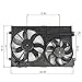 Focreedy VW102 Replacement Dual Radiator & Condenser Cooling Fan Assembly for Volkswagen Jetta 2.0L VW Tiguan for Audi A3 TT