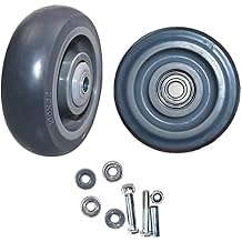 4 Inch Heavy Duty Plate Casters - 265 lbs Capacity per Wheel, PU Caster Wheels with Ball Bearings, Silent Replacement Wheels for Push Carts, Platform Trucks Gray, 4 Inch