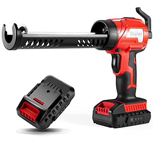 DNYKER Dripless Caulk Gun, 20v Max Cordless Caulking Gun with Battery, Adjustable Speed Glue Gun for Silicone, Ideal for Caulking, Filling, Sealing