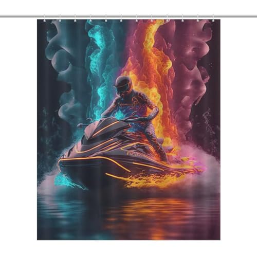 Rideau de douche rideau de bain imperméable polyester 152x183 cm - 7