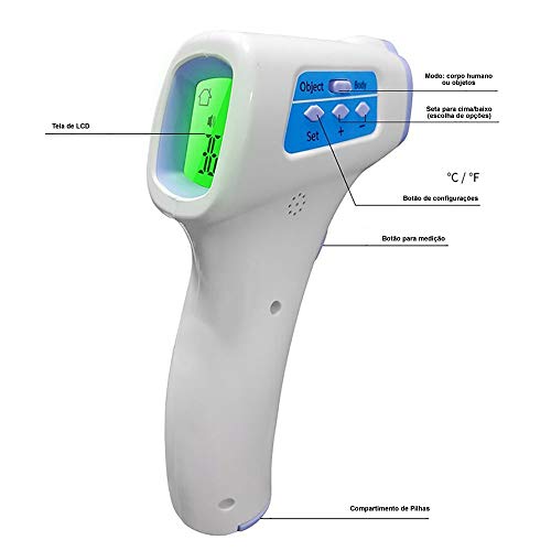 Termômetro Digital Infravermelho De Testa Medidor Temperatura CBRN14064