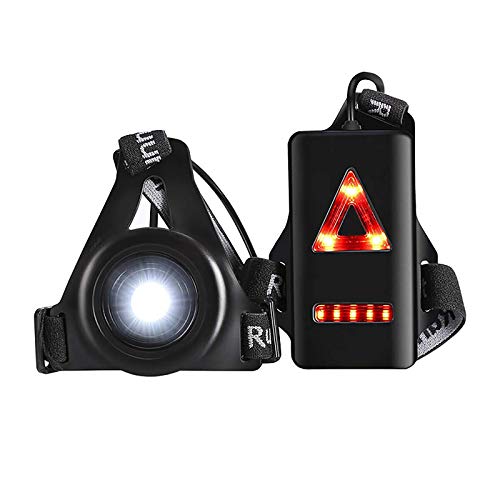 Lámpara de luz para Correr al Aire Libre, luz LED en el Pecho, USB Recargable, Impermeable, antorcha Corporal con 3 Modos, luz de Fondo de Seguridad, Correa Ajustable, luz Nocturna para Corredores Cover