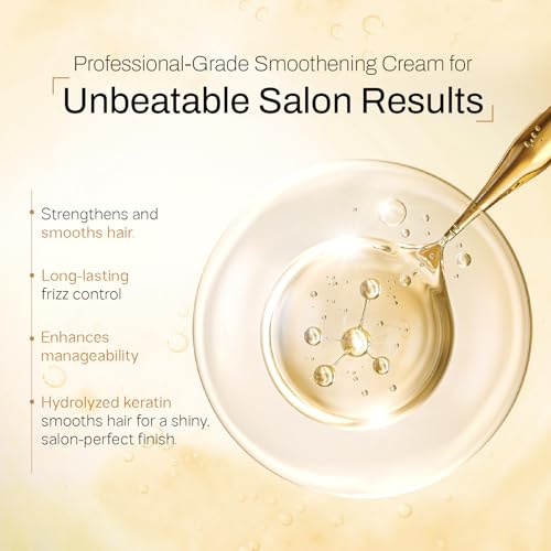 Image of Yuthika Professional Vertix Smoothing Cream 500ml | Hair Smoothing Cream | Frizz Control | Deep Conditioning | Hydrolyzed Keratin | Silky Shine | Professional Hair Care 500ml