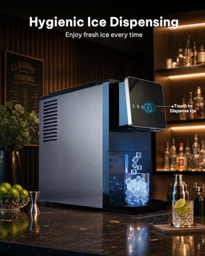 Image of Silonn Countertop Nugget Ice Maker, Self-Dispensing Ice Machine with Auto Drop Ice, Self-Cleaning, 40 lbs /24H Soft Chewable Ice for Home, Kitchen and Parties