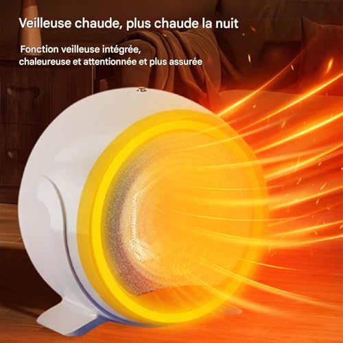Souffleur d'Air Chaud Silencieux en Céramique de Bureau