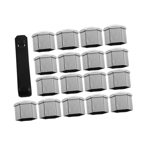 Zerodeko 1 Set Tire Nut Covers Stylish Bolt Protection Caps with Removal Clip Durable Wheel Lug Covers for Enhanced Car Aesthetics Silver Caps Black Clip