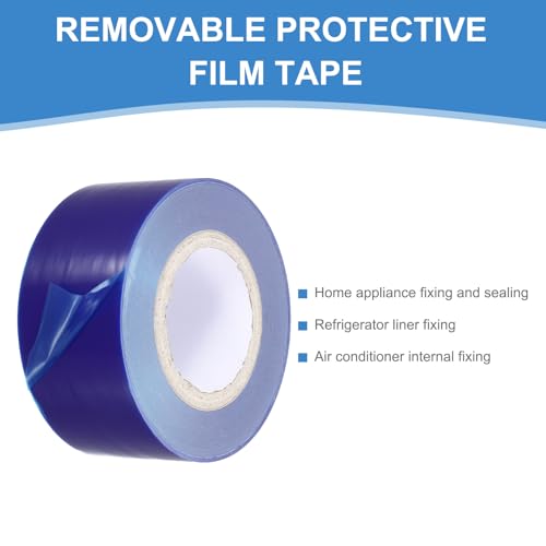 Image of PATIKIL Removable Protective Film Tape, 2.8 Inch x 656 ft PE Surface Protective Scratch Film Tape Roll for Furniture Electrical Appliances Plastic Hardware Medium Stickiness, Blue