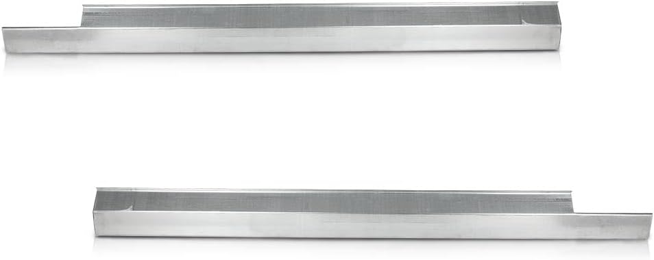 PIT66 Slip-on Rocker Panel Driver and Passenger Side Compatible with Ford Focus 4-Door 2008 2009 2010 2011 2450842E 0401140L 0401140R Silver