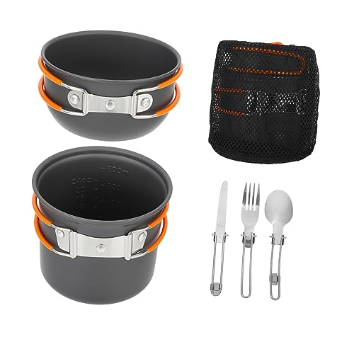 GALPADA 1 Set Camping Picnic Cookware Portable Outdoor Cooking Gear Pan Camping Pans Utensils