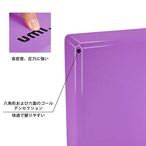 [Amazonブランド] Umi.(ウミ) ヨガブロック 2個セット 上品