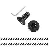 PATIKIL M2x4 mm Flat Head Socket Cap Screws, 100 Pcs Carbon Steel Flat Countersunk Bolts Hex Socket Drive Machine Screws Full Thread Grade 10.9 for Machinery Industries, Black