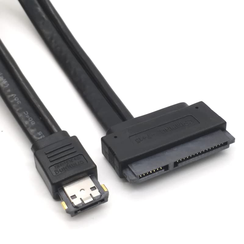 Sata - Cable de datos USB 2 en 1 de 22 pines a Esata para disco duro de 2.5 pulgadas, cable adaptador convertidor de disco duro de 19.7 pulgadas