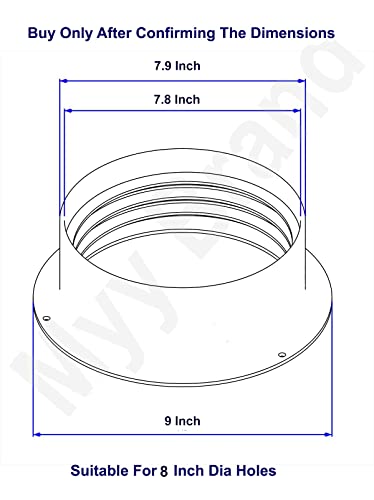 Image of Wall Exhaust Fan Chimney Vent Pipe Back Cover and Mosquito Net Dust Controller White Round Shape (for 8 Inch Round Holes Pack of 3)