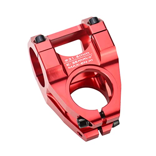 Cysky 31.8 Stem 35Mm Mtb Stem Mountain Bike Stem Riser Handlebar Short Stem For Most Road Bike Stem, Mtb Stem, Bmx Stem, Bicycle Stem (Red, 35Mm) #TOP4