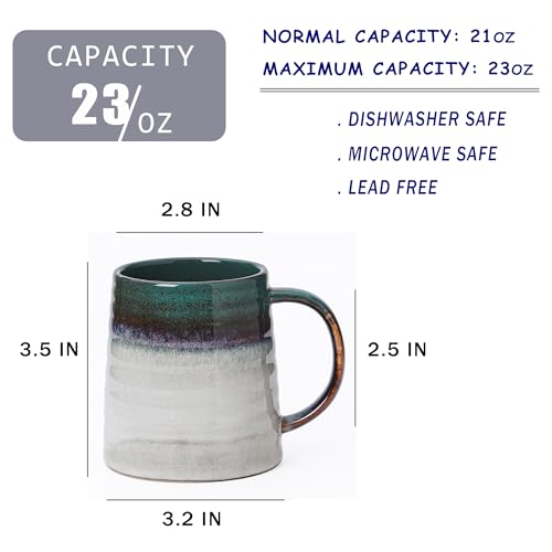 Taza De Cerámica Grandes 23oz Con Asa Grande miniatura 2