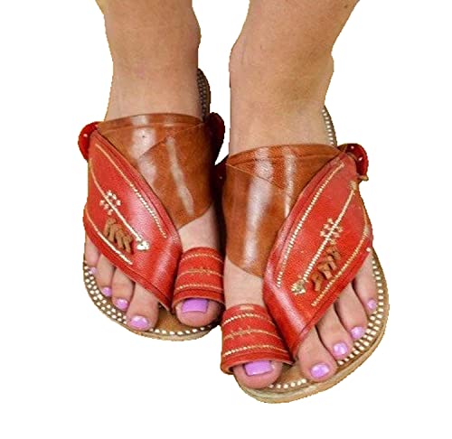 Womens Red Leather Sandals ~ SandCruisers ~ Handmade Traditional Arabian Sandals ~ Great for Outdoors, Beaches, Parks, Lakes and Earthing!