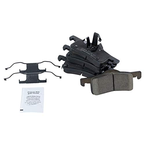 Image of TRQ Rear Brake Pad and Rotor Set Ceramic Vented Rotors