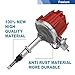 AiYiGu HEI Ignition Distributor with 65K Coil 6 Cylinders Compatible with Jeep Straight 6 232 3.8L 242 4.0L 258 4.2L, Red Cap