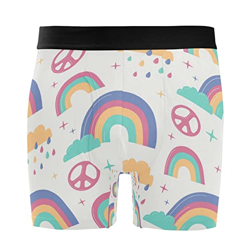 Bóxer para Hombre Vnurnrn en pack de 2 calzoncillos de diseño elástico con nubes y arcoíris