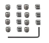 M3x2, M3x2mm, M3 x 2mm, Stainless Steel Set Screws, Hex Socket, Right Hand, 24 Coarse Thread (UNC), 3/16 inch, 5mm, 3mm Head, 15 Screws and 1 hex Wrench