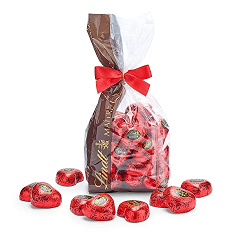 Lindt Schokolade LINDOR Schokoladenherzen | 500 g | Ca. 38 Herzen aus dunkler Schokolade (70 %) mit zartschmelzender…