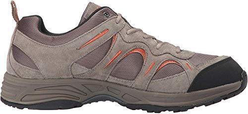 Propet Men's Connelly Walking Shoe, Gunsmoke/Orange, 15 M US