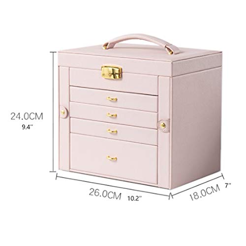 Pudełko do przechowywania biżuterii - organizer z materiału PU na kolczyki i pierścionki - elegancki design
