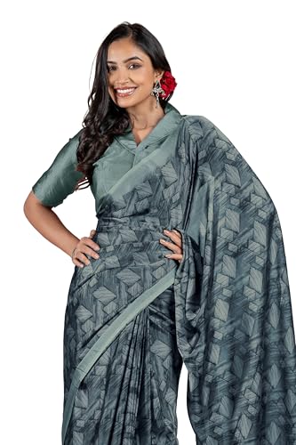 Image of MIRCHI FASHION Women Saree Floral Printed Chiffon | Breathable Lightweight Summer Sari for Office and Daily Use with Unstitched Blouse (Available in 20 Styles)