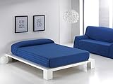  Colcha Multiusos para Cama Sofá Coche Playa con Diseño de Cuadros, Foulard Multiusos 180x260cm Color Azul