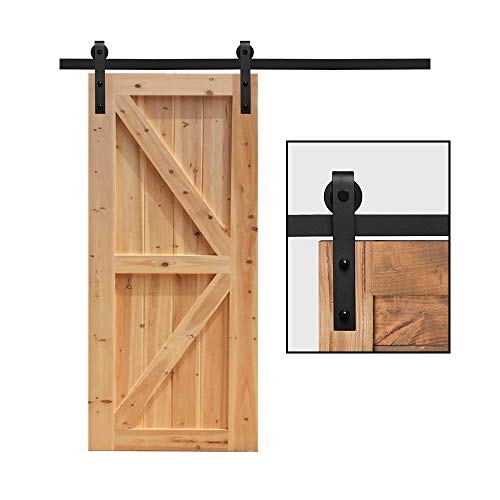 Kit de herrajes para puerta corredera de 213 cm, sistema de puerta corredera de granero