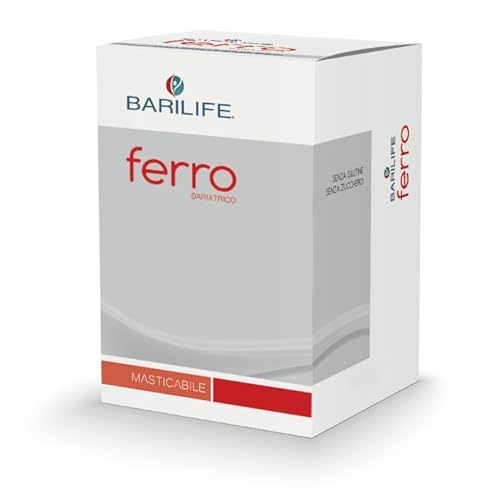 Barilife - Ferro - Integratore di Ferro Microincapsulato con Acido Folico, Vitamina C e Rame - Compresse al Gusto Fragola-Lampone, Senza Glutine e Zuccheri