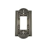 Nostalgic Warehouse 719785 Meadows - Placa de interruptor con un solo balancín, peltre antiguo