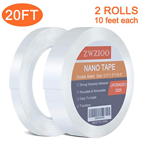 Nano Double Sided Tape, Gel Grip Tape Removable Transparent Sticky Tape, Reusable Traceless