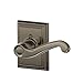 Flair Right Handed Lever with Addison Trim Non-Turning Lock, Antique Pewter (F170 FLA 620 ADD RH)