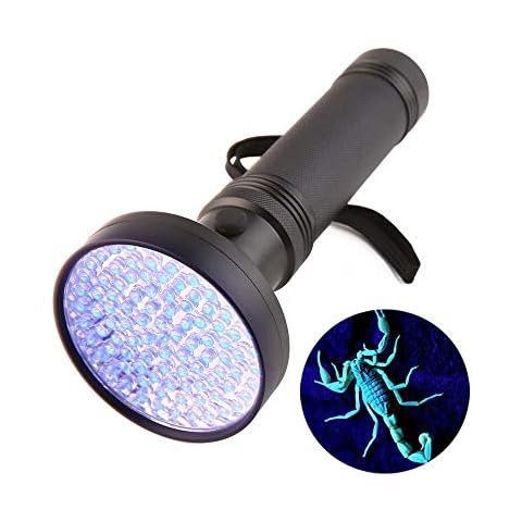 UV Flashlight Black Light,Optimal Shop 100 LED 395nm Ultraviolet Blacklight Torch Light Outdoors,Pet Urine Detector for Dog Urine,Pet Stains and Bed Bug Detector,Dog Urine Remover-Black (1 Pack) Cover