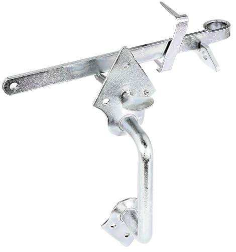 Alberts 310332 Klinken-Set | für Flechtzaun- und leichte Holztore | zum Anschrauben oder Einschlagen | galvanisch verzinkt, dickschichtpassiviert | Länge 260 mm