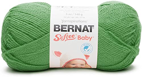 Image of Bernat Softee Baby Yarn for Crocheting Soft, Grass Green, 3-Pack | #3 Light DK Yarn, 100% Acrylic, Soft Baby Yarn for Crocheting, Blankets, Clothes & Knitting Crafts, 362yd, 140g /5oz per skein