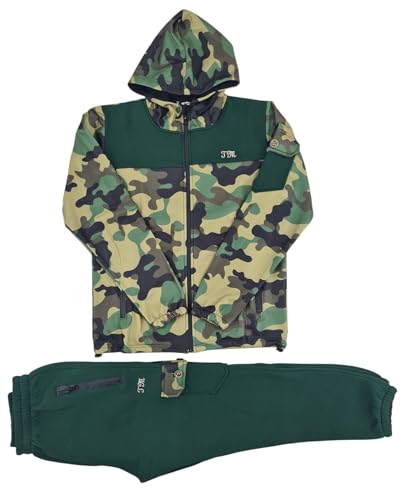 Tenue streetwear homme ensemble de survêtement camouflage avec veste zippée confortable