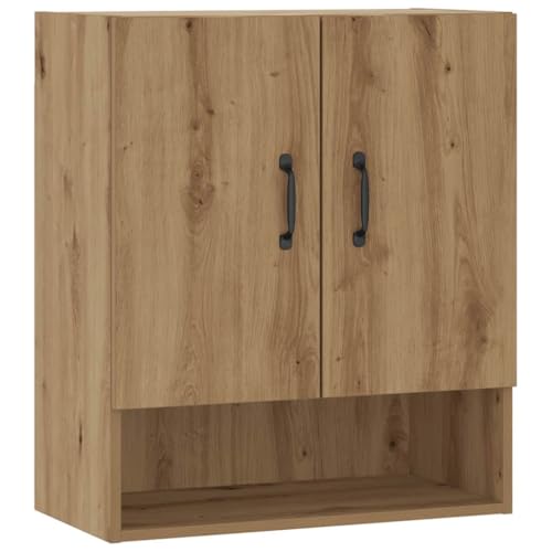 vidaXL Wandschrank Artisan-Eiche 60x31x70 cm Holzwerkstoff, Schrank, Hängeschrank, wandmontierter Vitrinenschrank, Aufbewahrungsschrank