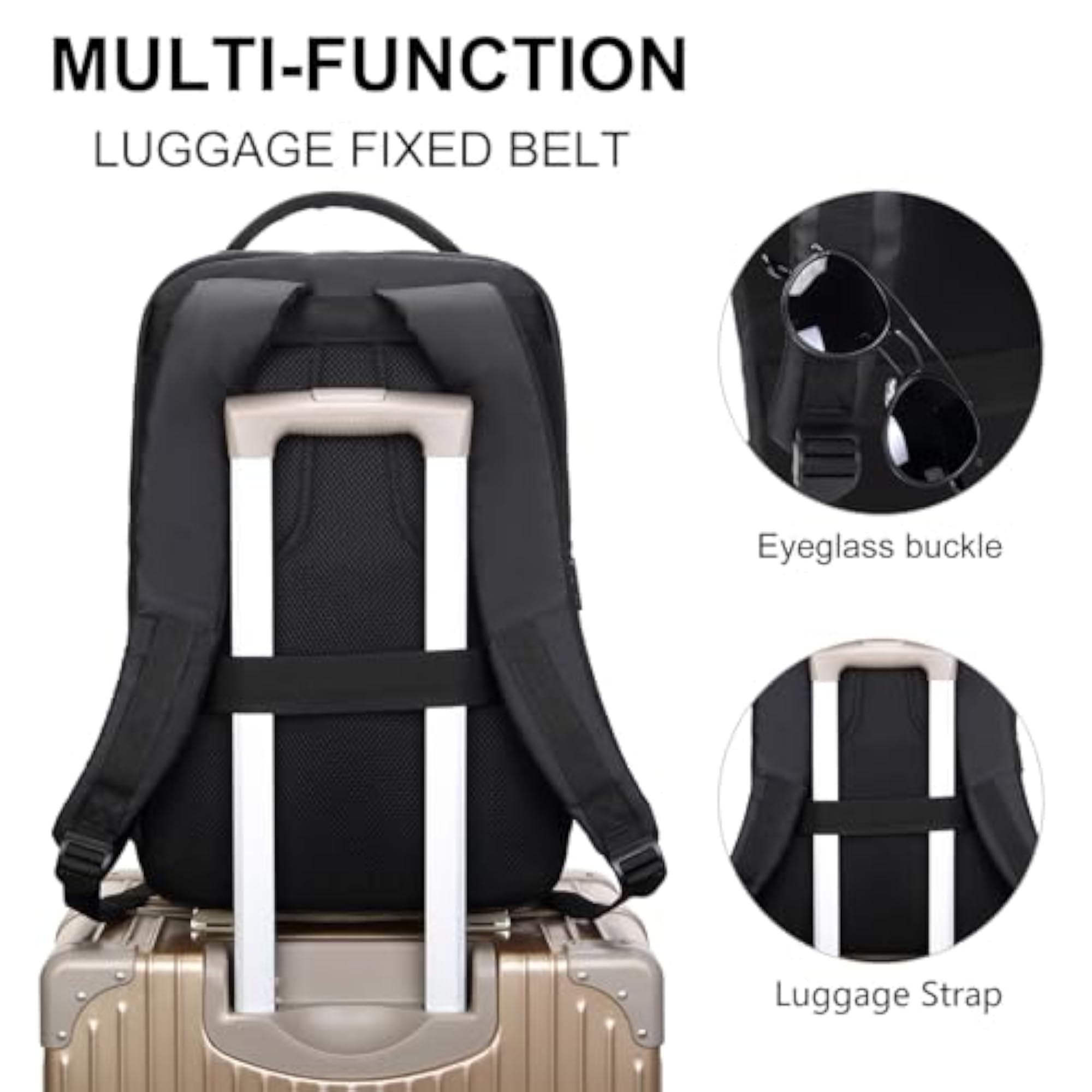 Business Smart Backpack, Waterproof Laptop Backpack with USB Port