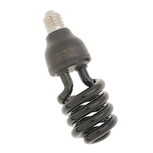 Gazechimp E27 UV Lámpara Negra de Ultravioleta Bombilla Bajo de Consumo 20W/40W Recta/Espiral - 40W Espiral