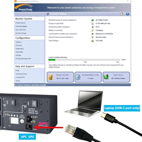 DSD TECH SH-RJ50C USB-C to RJ50 Cable for APC UPS Compatible PowerChute and TrueNAS(1.8M/6FT) by DSD TECH - Image 3