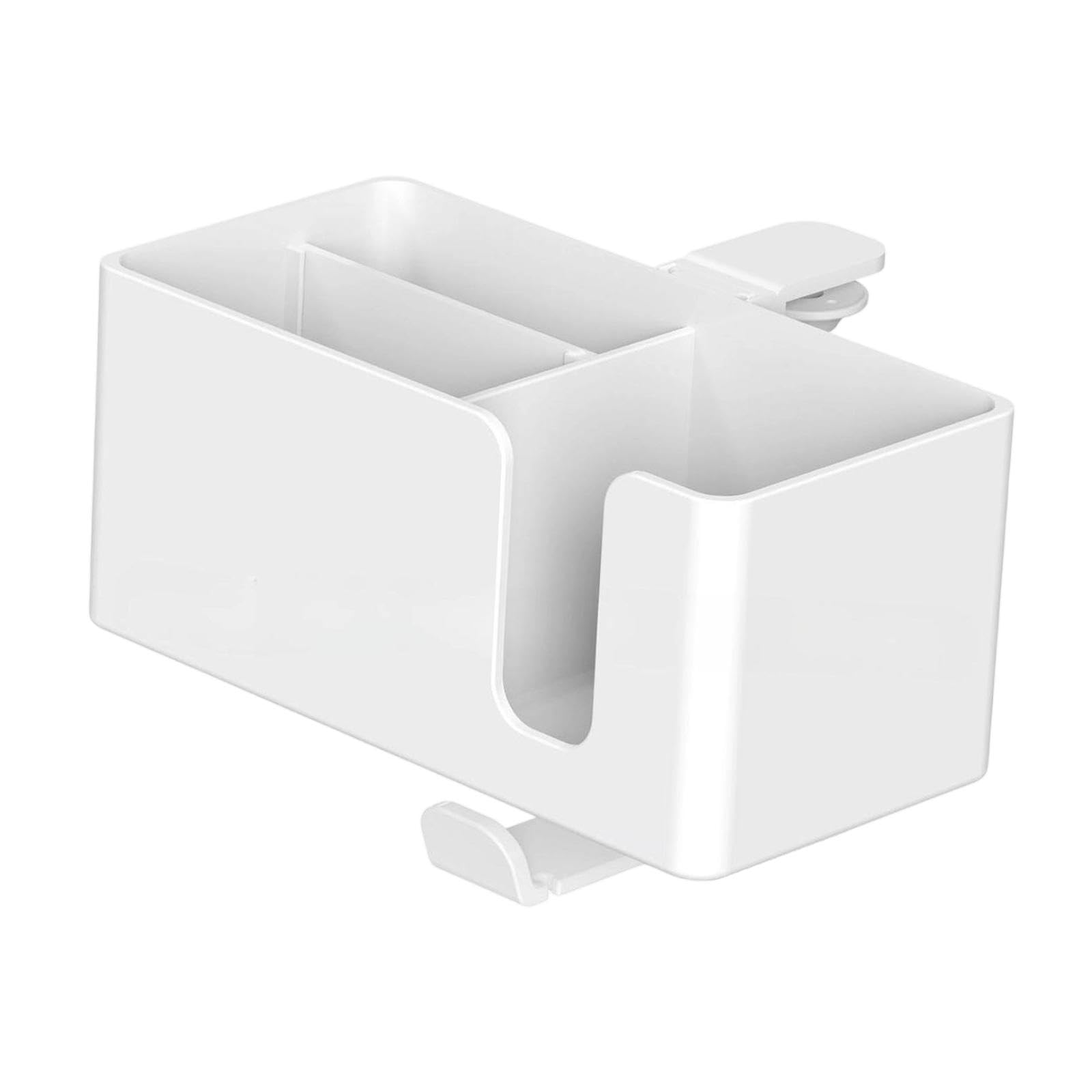 MagiDeal Portaoggetti Da Scrivania, Portabicchieri, Portapenne, Portaoggetti con Gancio per Cuffie, Bianco