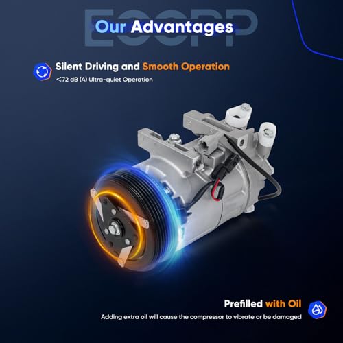 Image of ECCPP AC Compressor for Nissan Altima 2.5L 2013-2018 for INFINITI QX60 2.5L 2018-2019 | Fast Cooling AC Compressor with Clutch