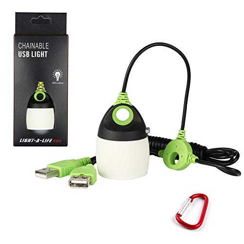 Chainable USB Tent Lamp Waterproof, 4 Packs White