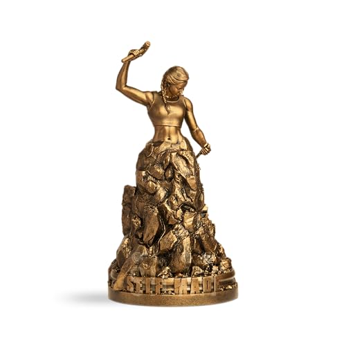 Image of SILAII Self-Made Woman Sculpture - Inspirational Woman Statue | 12 Inch Height | Antique Bronze | Women Empowerment Decorative Showpiece for Home & Office Desk